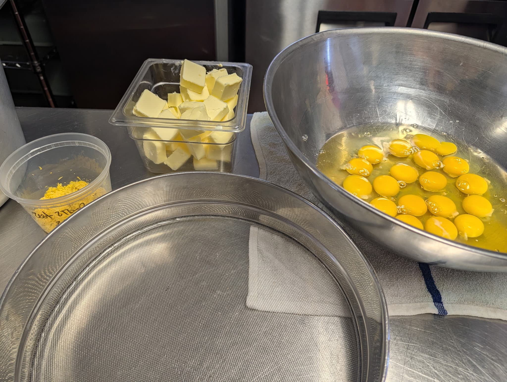 Homemade lemon curd ingredients for serving with scones