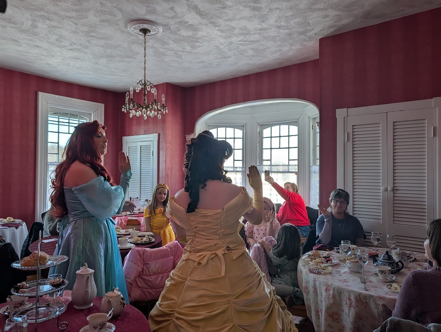 Young guests enjoying our princess tea party