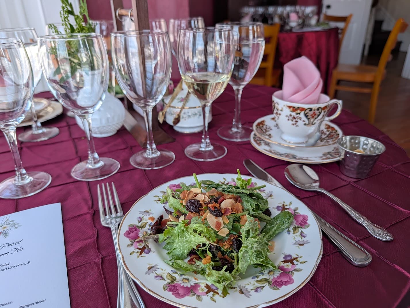 Wine-paired afternoon tea event at The Tea Trolley