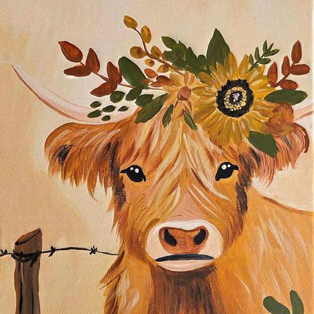 Fall Cow Sip & Paint